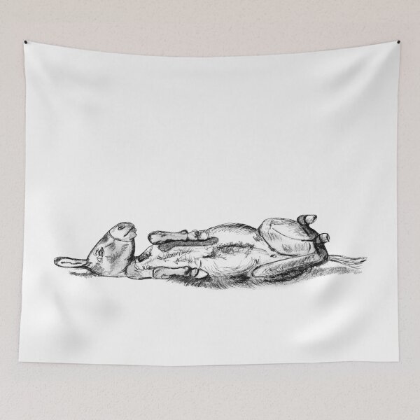 Item preview, Drawing of a donkey rolling on the ground - black colored version designed and sold by SylvieG18.