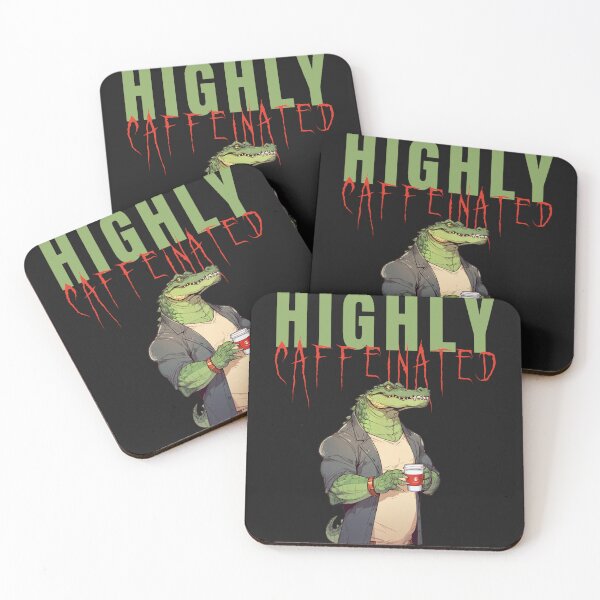 Item preview, HIGHLY CAFFEINATED CROCODILE designed and sold by TrendyThreadsCo.