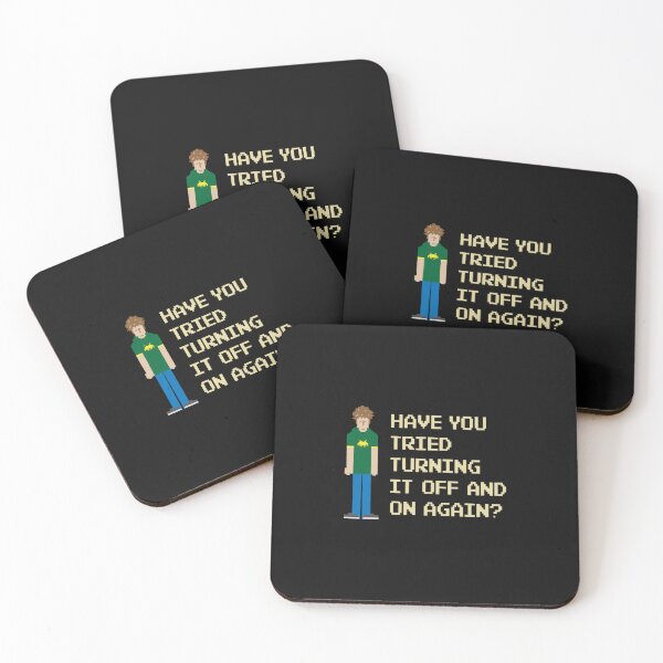 Aperçu de l'œuvre Avez-vous essayé de l’éteindre et de le rallumer – Funny IT Crowd Geek. créée et vendue par TheCherryBlo.
