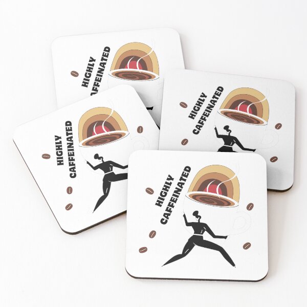 Item preview, Highly Caffeinated Lady for Women who Love Coffee designed and sold by TrendyThreadsCo.
