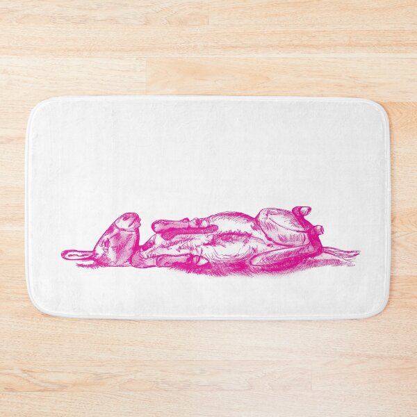 Item preview, Drawing of a donkey rolling on the ground - pink colored version designed and sold by SylvieG18.
