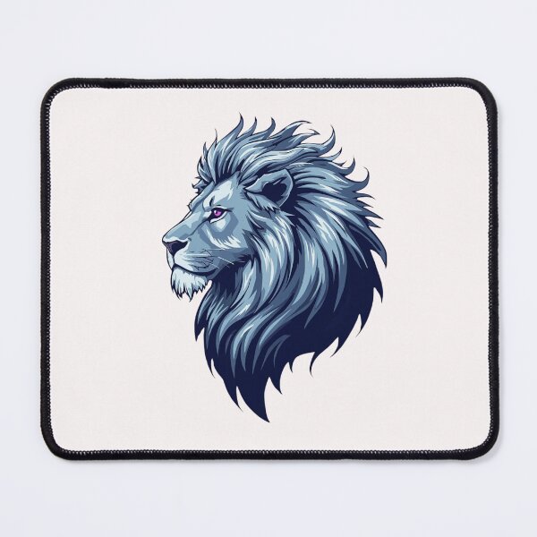 Item preview, Mystical Blue Lion Head Fantasy Art Sticker designed and sold by FestivityFinds.