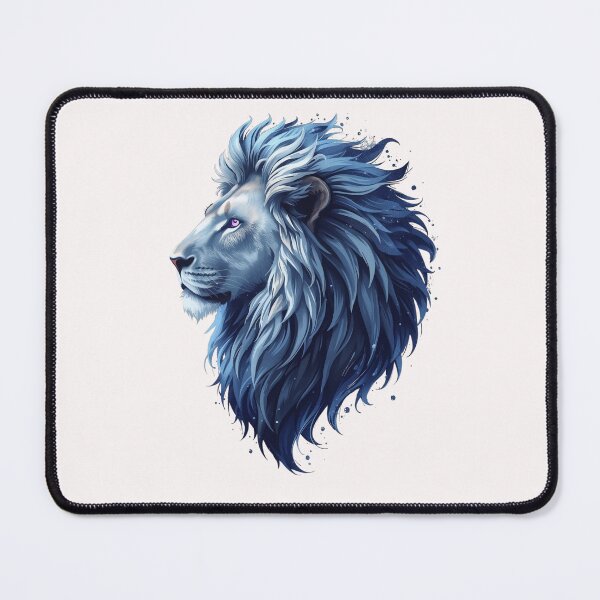Item preview, Mystical Blue Lion Head Fantasy Art Illustration T-Shirt designed and sold by FestivityFinds.