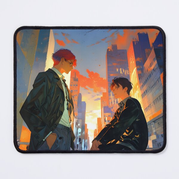 Item preview, Two men sunset city friendship anime designed and sold by Ledsor.