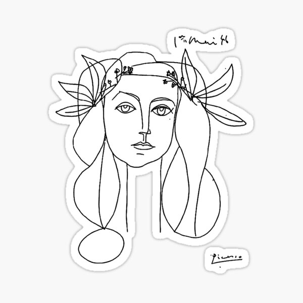 Picasso Head of a Woman Sticker