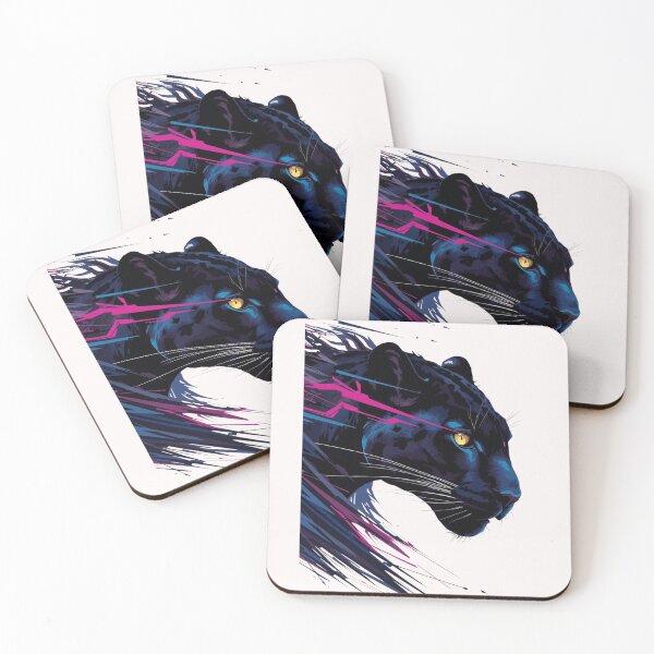 Item preview, Cyberpunk Neon Panther Head Futuristic Digital Art T-Shirt designed and sold by FestivityFinds.
