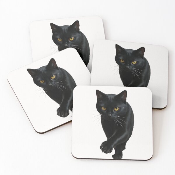 Item preview, Black Cat Yellow Eyes T-Shirt Cats Tee Shirt Gifts  designed and sold by cawtoon.