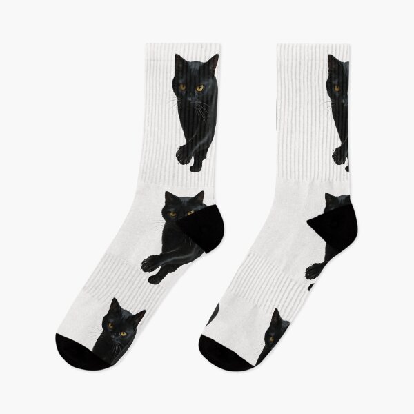 Item preview, Black Cat Yellow Eyes T-Shirt Cats Tee Shirt Gifts  designed and sold by cawtoon.
