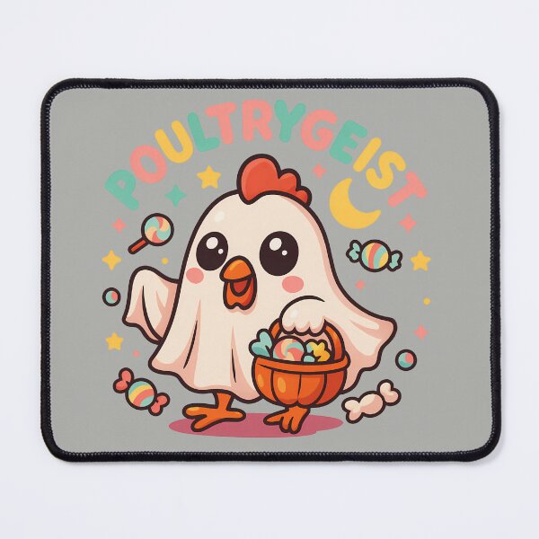 Item preview, POULTRYGEIST – Cute Spooky Chicken Ghost Halloween T-Shirt designed and sold by LunaSpellStudio.
