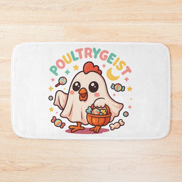 Item preview, POULTRYGEIST – Cute Spooky Chicken Ghost Halloween T-Shirt designed and sold by LunaSpellStudio.