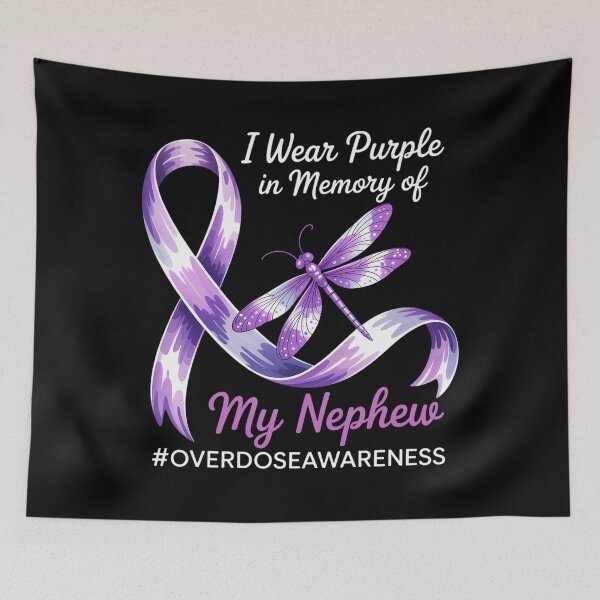 Item preview, I Wear Purple In Memory Of My Nephew Overdose Awareness designed and sold by Sunset4Bones.