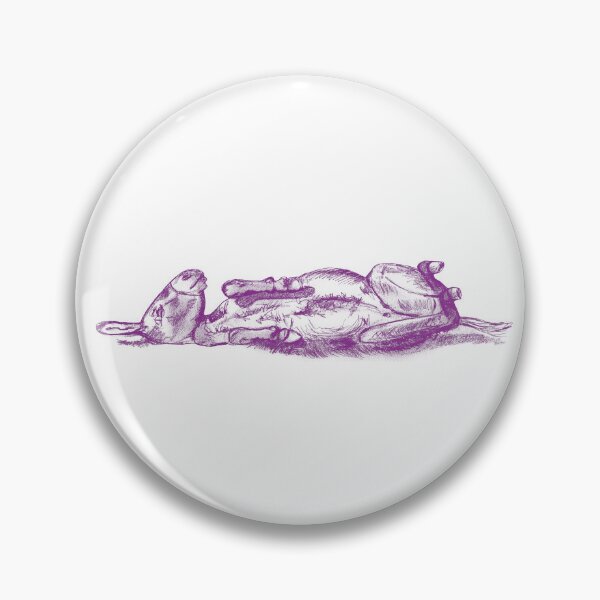 Item preview, Drawing of a donkey rolling on the ground - purple red colorized version designed and sold by SylvieG18.