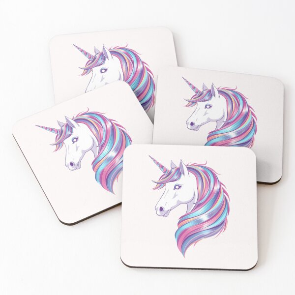 Item preview, Cute Pastel Rainbow Unicorn Head Fantasy Art Sticker designed and sold by FestivityFinds.