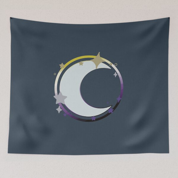 Item preview, Pride Moon - Non-binary designed and sold by Quack Quack Corner.
