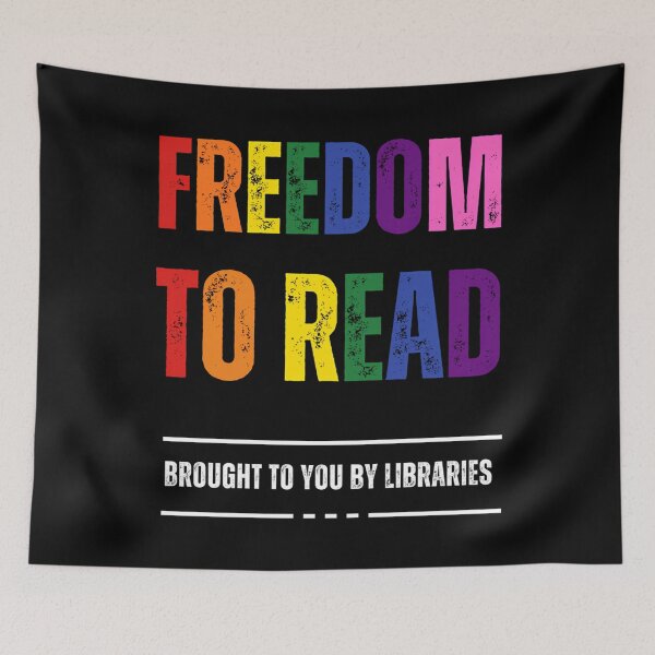 Item preview, Freedom To Read - Brought To You By Libraries - For Black Coloured Items designed and sold by Scottie65831.