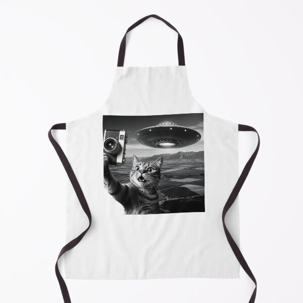 Item preview, Cat Selfie With Alien UFO Funny Cat Gifts For Men Women Kid  designed and sold by cawtoon.