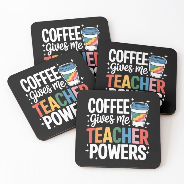 Item preview, Coffee Gives Me Teacher Powers designed and sold by Sunset4Bones.