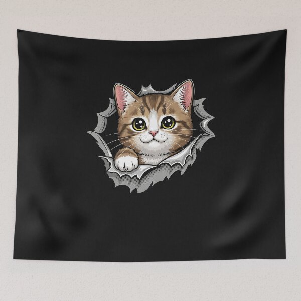 Item preview, Cat Torn Cloth   designed and sold by cawtoon.