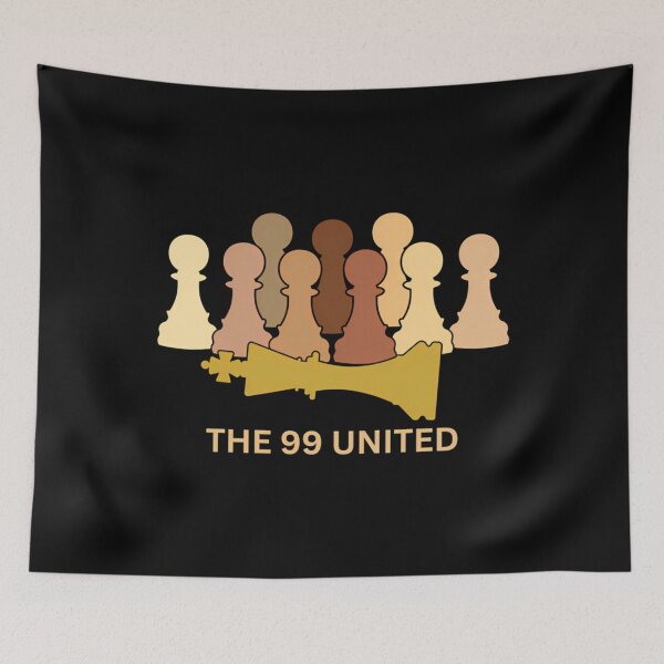 Item preview, The 99 United - Worldwide Unity Of The 99 (Fleshtone Pawns W Gold King) designed and sold by Scottie65831.