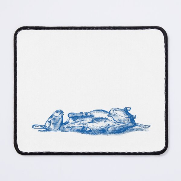 Item preview, Drawing of a donkey rolling on the ground - blue colored version designed and sold by SylvieG18.