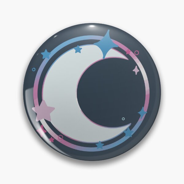 Item preview, Pride Moon - Trans designed and sold by Quack Quack Corner.