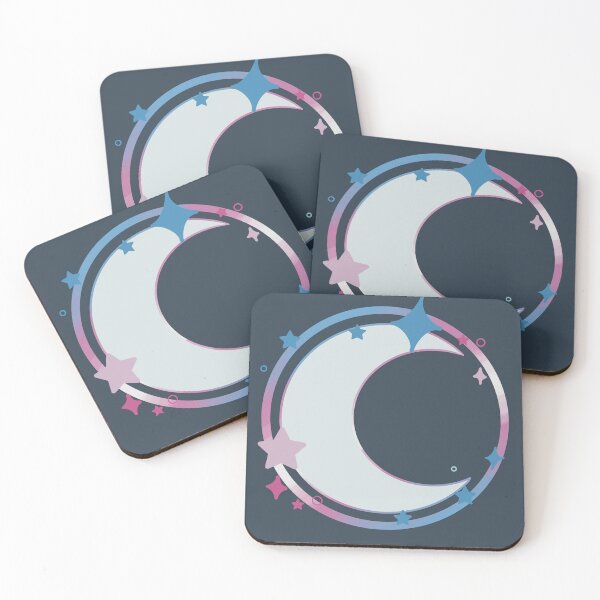 Item preview, Pride Moon - Trans designed and sold by Quack Quack Corner.