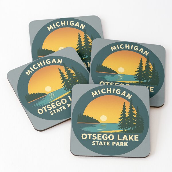 Item preview, Otsego Lake State Park Michigan Sunset Badge designed and sold by American Travels.