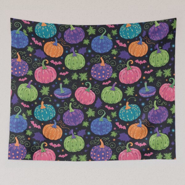 Item preview, Seamless Fall Pumpkins Bats Candy Colours Halloween designed and sold by BeaverFriends.
