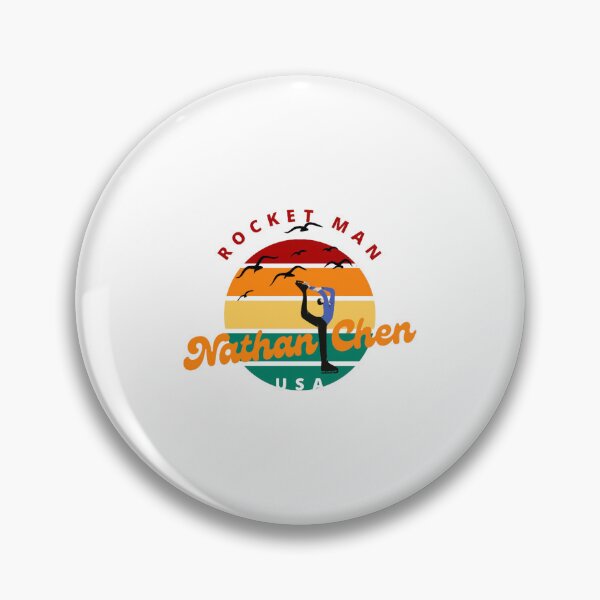 Item preview, Nathan Chen Ice skating retro fan emblem designed and sold by iveinbarasii.