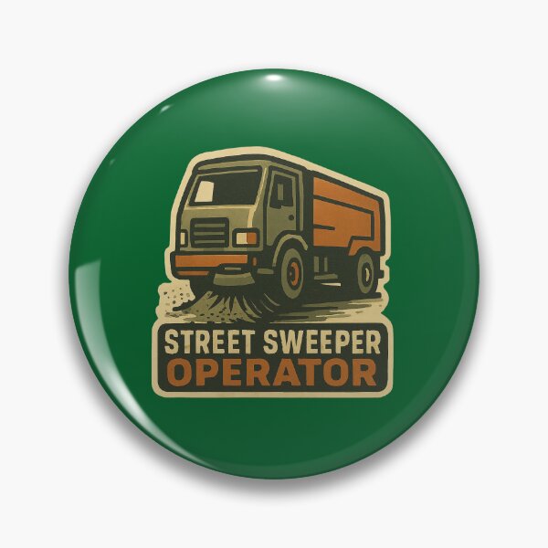 Item preview, Street Sweeper Operator Sticker Design designed and sold by TeeCraftTeeCo.