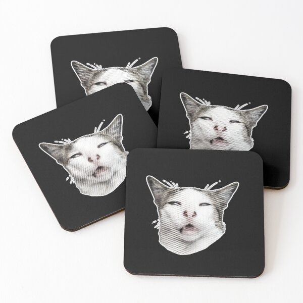 Item preview, Retro Meme Cat Sticker – Silly Sneezing Face designed and sold by KaternArt.