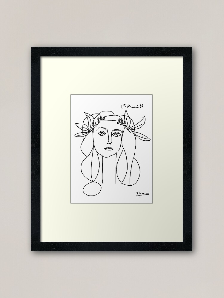 Alternate view of Picasso Head of a Woman Framed Art Print