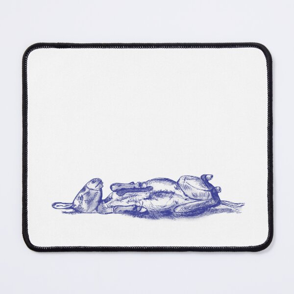 Item preview, Drawing of a donkey rolling on the ground - navy blue colorized version designed and sold by SylvieG18.