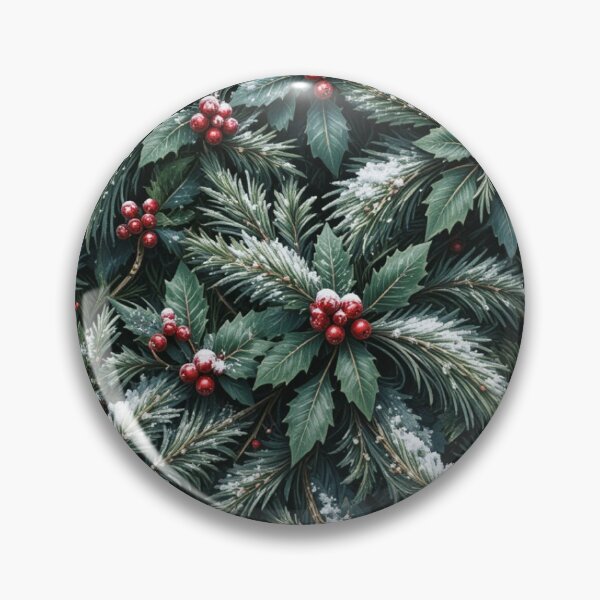 Item preview, Festive Pine and Holly Arrangement designed and sold by InezPhotography.