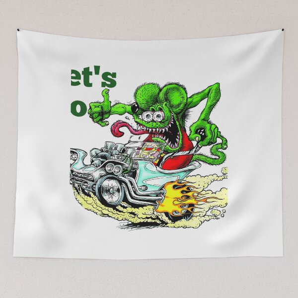 Item preview, Rod Monster Groovy Hot Rat Cartoon Vintage designed and sold by Kurt-Gigantic.