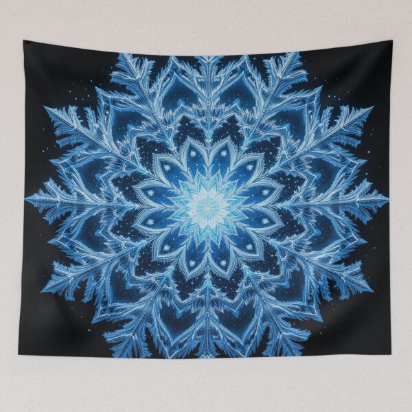 Item preview, Intricate Blue Snowflake Design designed and sold by InezPhotography.