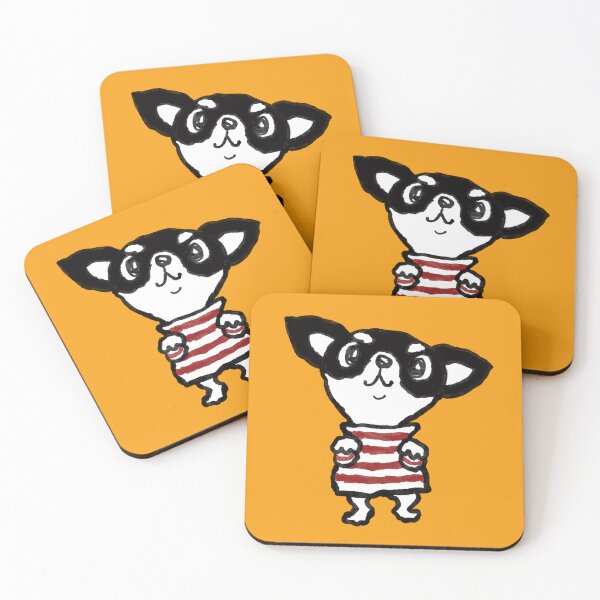 Item preview, Chihuahua wearing a striped sweater designed and sold by Toru Sanogawa.