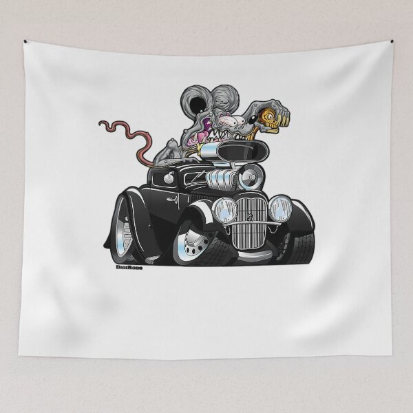 Item preview, Vintage Groovy Hot Monster Rod Rat Cartoon designed and sold by Kurt-Gigantic.
