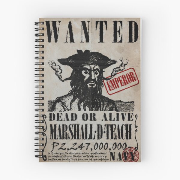 Item preview, Blackbeard Wanted Poster - One Piece Marshall D Teach Real Life Wanted Poster designed and sold by Kaseyartman.