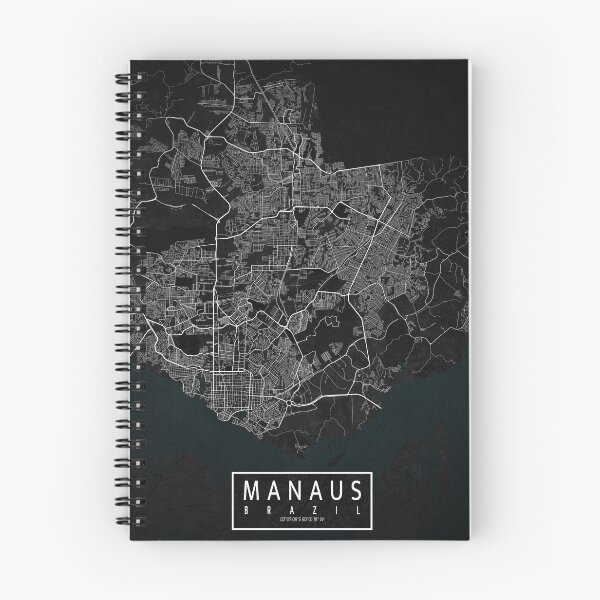 Item preview, Manaus City Map of Amazonas, Brazil - Dark designed and sold by deMAP.