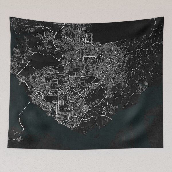 Item preview, Manaus City Map of Amazonas, Brazil - Dark designed and sold by deMAP.