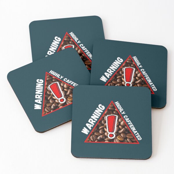 Item preview, Warning Highly Caffeinated Coffee Beans Triangle Warning Sign In  designed and sold by ScreamPrintSto.