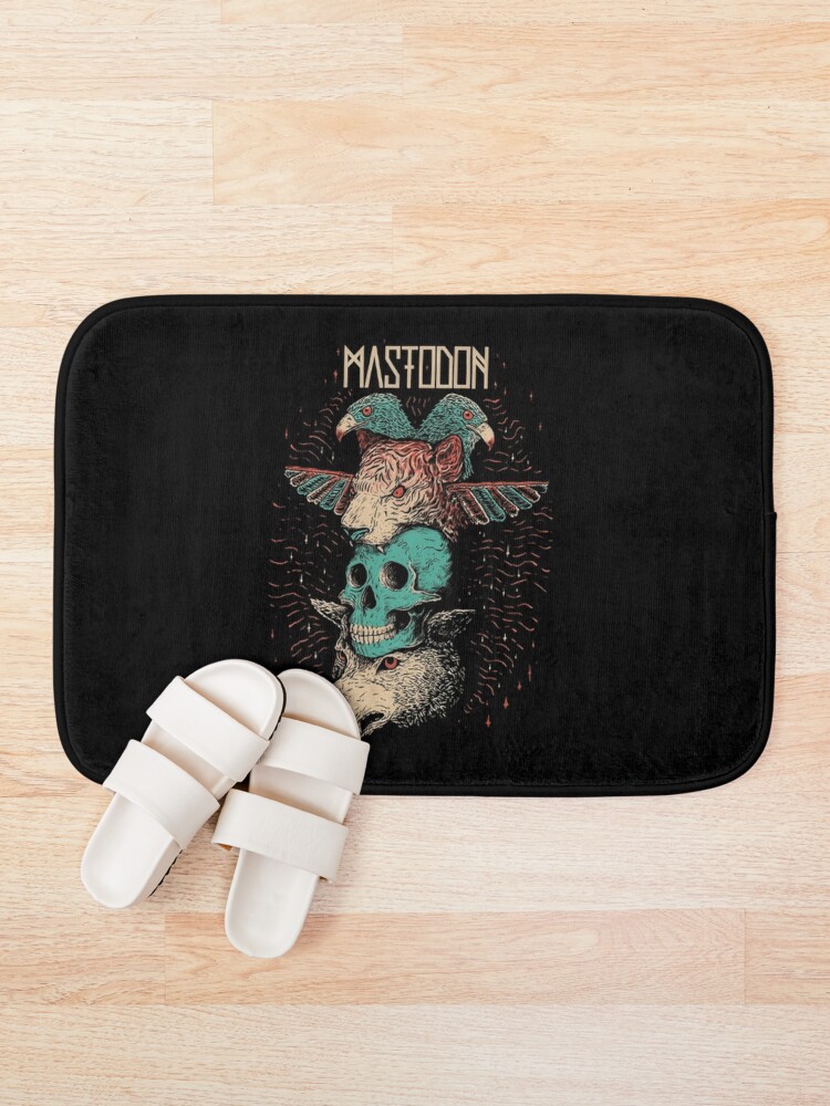 Thumbnail 1 of 6, Bath Mat, Mastodon Band - Sacter designed and sold by CodeClothCo.