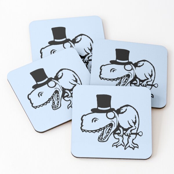 Item preview, T-Rex Sir Gentleman Mr. rich Monocle Glasses Top Hat designed and sold by shirt-o-mat.