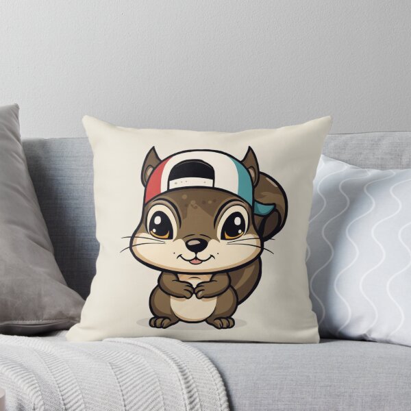 Item preview, Cute Chibi Squirrel Wearing Backwards Cap designed and sold by Uniquely Yours.