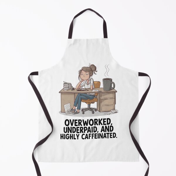 Item preview, Overworked Underpaid Highly Caffeinated Funny Work Life designed and sold by ScreamPrintSto.