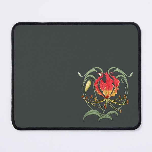 Item preview, Art Nouveau Flame Lily – Gloriosa Emblem designed and sold by MvuuStudio.