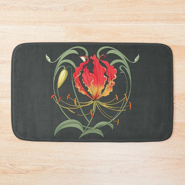 Item preview, Art Nouveau Flame Lily – Gloriosa Emblem designed and sold by MvuuStudio.