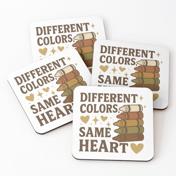 Item preview, Different Colors Same Heart Crayon Diversity Quote Design designed and sold by inkoutninja.