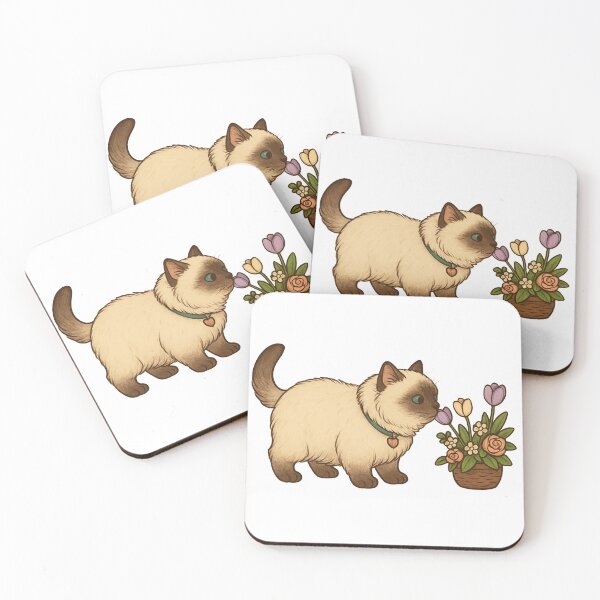 Item preview, Himalayan Cat with Flowers designed and sold by NettoShop.